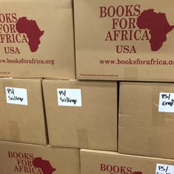 Books For Africa - Packing books to send to Aftica.
