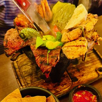 La Mojarra Loca Grill - Molcajete Triol (comes with rice, beans, tortillas) - Seafood Near Me - Las Vegas, Nevada La Mojarra Loca Grill - Molcajete Triol (comes with rice, beans, tortillas) - Seafood Near Me - Las Vegas, Nevada