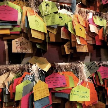 Friends Ramen - Inside / Wishing Wall - Ramen Near Me - Chicago, Illinois