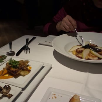 Rioja - Vegetarian Four Squares (left) & Seared Sea Scallops (right) - New American Near Me - Denver, Colorado