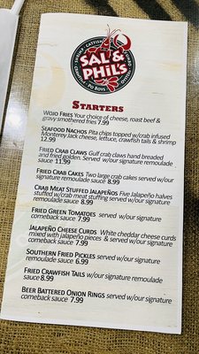 Menu photo 3 Sal and Phil's Ridgeland, MS Menu photo 3 Sal and Phil's Ridgeland, MS