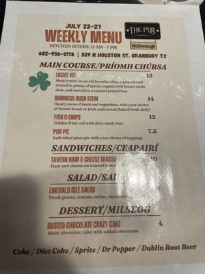 Menu photo 4 The Pub McDonough Granbury, TX Menu photo 4 The Pub McDonough Granbury, TX