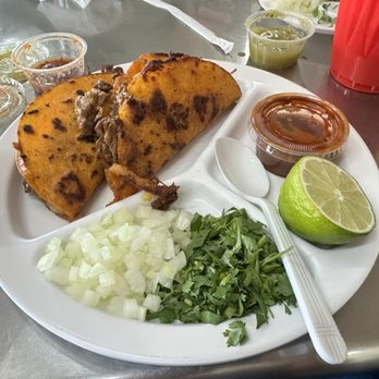 Taquería El Toro - 2 birria tacos for $11.99 with consume.  Totally worth it! - Mexican Near Me - Hemet, California