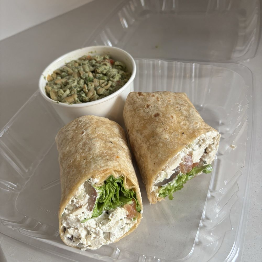 Midtown Cafe & Dessertery - Tarragon Chicken Salad Wrap - Desserts Near Me - Winston-Salem, North Carolina Midtown Cafe & Dessertery - Tarragon Chicken Salad Wrap - Desserts Near Me - Winston-Salem, North Carolina