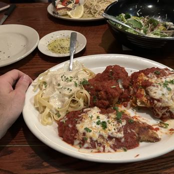 RigaTony's Authentic Italian - RigaTony Tour, chicken parm, lasagna, meatballs, and fettuccine. Salad and bread were delightful. Service was Good. Price was fair. - Italian Near Me - Tempe, Arizona