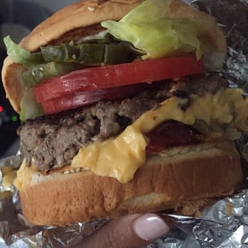 Five Guys - Bacon cheeseburger with everything! Sorry I ate the fries before I could snap the pic - Burgers Near Me - Hillsboro, Oregon