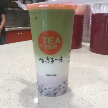 TeaTop - Red bean matcha latte - Bubble Tea Near Me - Newark, California TeaTop - Red bean matcha latte - Bubble Tea Near Me - Newark, California