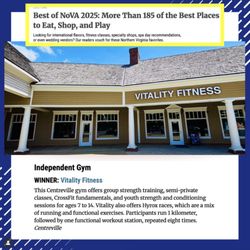 Vitality Fitness - Winner of the 2025 Nova Gym of the Year!