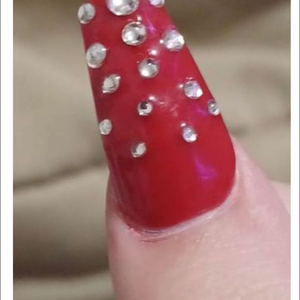 The Nail Box - Repaired thumbnail, again GLOBBED with glue! - Nail Salons Near Me - Fairmont, West Virginia
