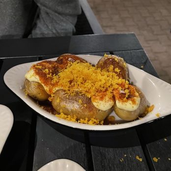 Brydge Restaurant - Smushed potatoes with bottarga - Tapas/Small Plates Near Me - Cambria, California Brydge Restaurant - Smushed potatoes with bottarga - Tapas/Small Plates Near Me - Cambria, California