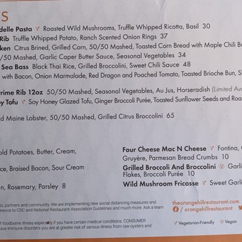 Orange Hill Restaurant & Events - Menu as of August 18, 2020 - Steakhouses Near Me - Orange, California Orange Hill Restaurant & Events - Menu as of August 18, 2020 - Steakhouses Near Me - Orange, California