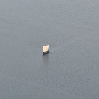 Copenhagen Helicopters - A Viking sailing ship in the fjord we saw from the helicopter - Airlines Near Me - Frederikssund, 84
