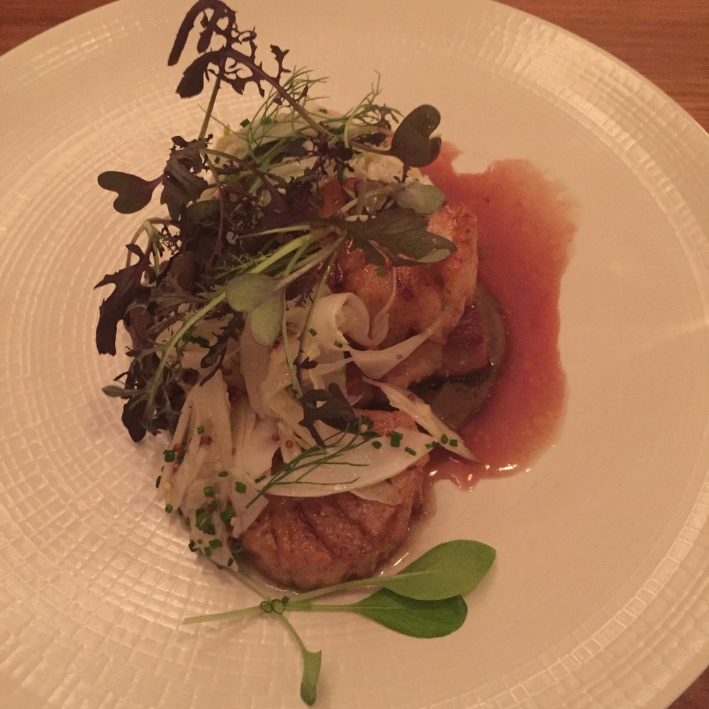 Charcoal - Scallops and pork belly - New American Near Me - Yardley, Pennsylvania Charcoal - Scallops and pork belly - New American Near Me - Yardley, Pennsylvania