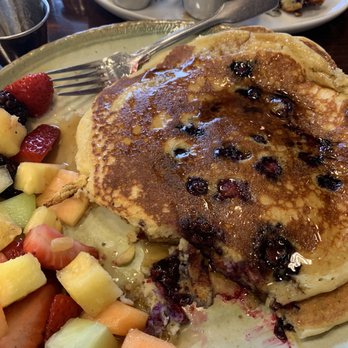 The Flipside Cafe - Amazing pancakes served with fruit and hot syrup - Breakfast & Brunch Near Me - Fort Mill, South Carolina