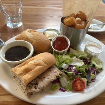 Jill's Place - Turkey Breast French Dip Sandwich Lunch (it wasn't lunch but for some reason the menu option on Yelp here calls it lunch!) - Steakhouses Near Me - Santa Barbara, California Jill's Place - Turkey Breast French Dip Sandwich Lunch (it wasn't lunch but for some reason the menu option on Yelp here calls it lunch!) - Steakhouses Near Me - Santa Barbara, California
