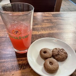Delicious Nutella cookie with watermelon juice.