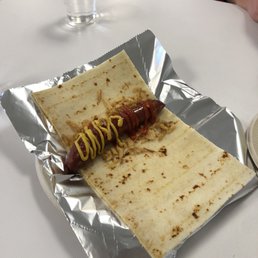 Lefse wrapped hot dog Lefse wrapped hot dog