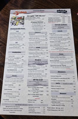 Menu photo 2 Kicker's Morro Bay, CA
