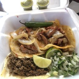 Trompo and beef fajita