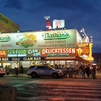 Nathan's Famous - Outside - Hot Dogs Near Me - Brooklyn, New York