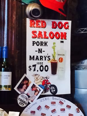 Menu photo 4 Red Dog Saloon Virginia City, NV