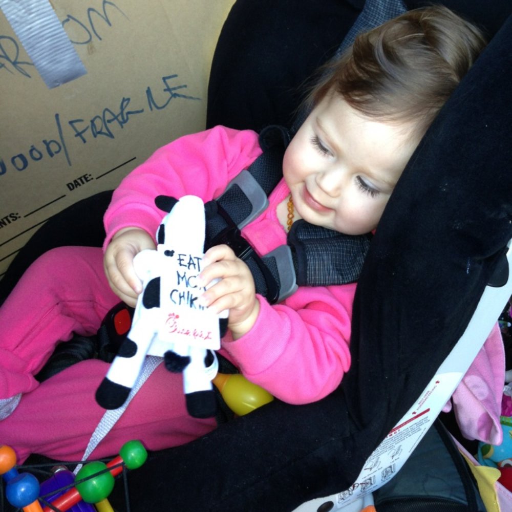 Chick-fil-A - Our baby enjoying a gift from Chik fil A employee, Melissa. - Fast Food Near Me - Lakewood, Colorado