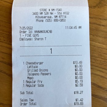 Five Guys - Why so expensive. - Burgers Near Me - Albuquerque, New Mexico