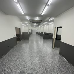 Epoxy It - Triumph Racing race shop after