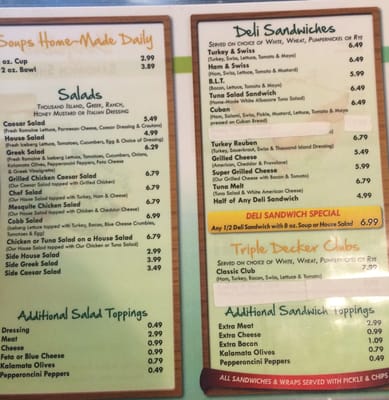 Menu photo 2 Bayside Sandwich Shop Tampa, FL