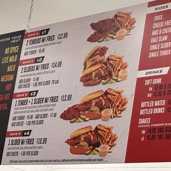 Dave's Hot Chicken - Menu - Chicken Shop Near Me - Fresh Meadows, New York Dave's Hot Chicken - Menu - Chicken Shop Near Me - Fresh Meadows, New York
