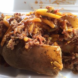 Smokey J's Barbeque - Loaded baked potato.