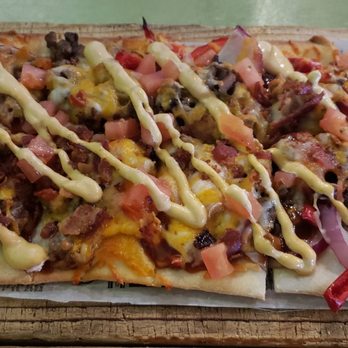 The Crazy Cucumber - Southern BBQ Steak on Flat bread - Bars Near Me - Ocala, Florida The Crazy Cucumber - Southern BBQ Steak on Flat bread - Bars Near Me - Ocala, Florida