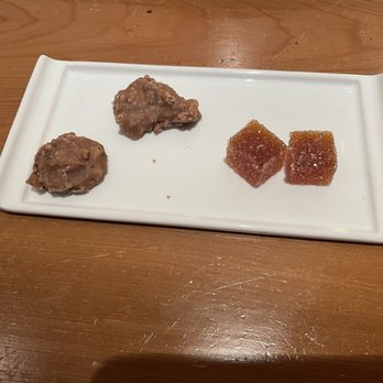 Restaurant R'evolution - Specialty after dinner candies: pralines and guava squares - Cajun/Creole Near Me - New Orleans, Louisiana Restaurant R'evolution - Specialty after dinner candies: pralines and guava squares - Cajun/Creole Near Me - New Orleans, Louisiana