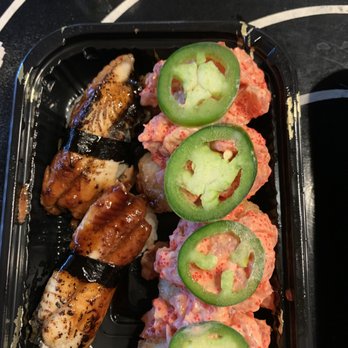 Hana Sushi - Unagi and Spicy tuna on crispy rice - Japanese Near Me - Honolulu, Hawaii Hana Sushi - Unagi and Spicy tuna on crispy rice - Japanese Near Me - Honolulu, Hawaii