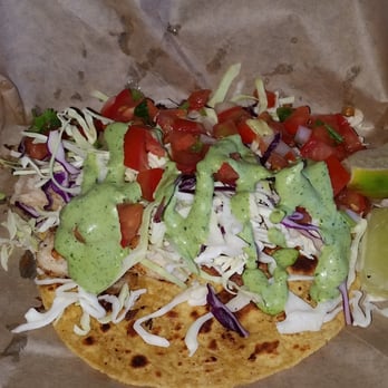 Off The Hook Fish Grill - Grilled fish taco with creamy cilantro sauce on a great tasting corn torilla. - Seafood Near Me - Whittier, California Off The Hook Fish Grill - Grilled fish taco with creamy cilantro sauce on a great tasting corn torilla. - Seafood Near Me - Whittier, California