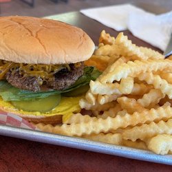 Cheeseburger and fries