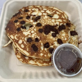 The Tasty Yolk - Little Yolkie's chocolate chip pancakes - Breakfast & Brunch Near Me - Stratford, Connecticut
