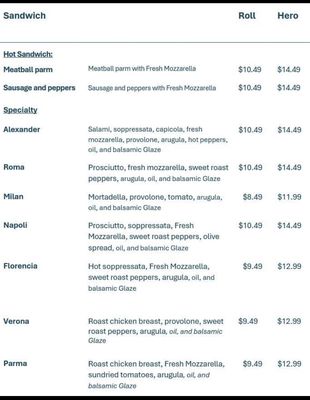 Menu photo 2 Alexanders Gourmet Washington, NJ Menu photo 2 Alexanders Gourmet Washington, NJ