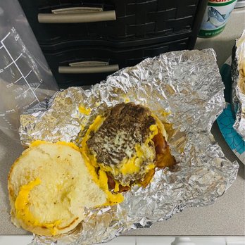 Five Guys - Bacon Cheeseburger What A Sloppy Mess - Fast Food Near Me - Queens, New York Five Guys - Bacon Cheeseburger What A Sloppy Mess - Fast Food Near Me - Queens, New York