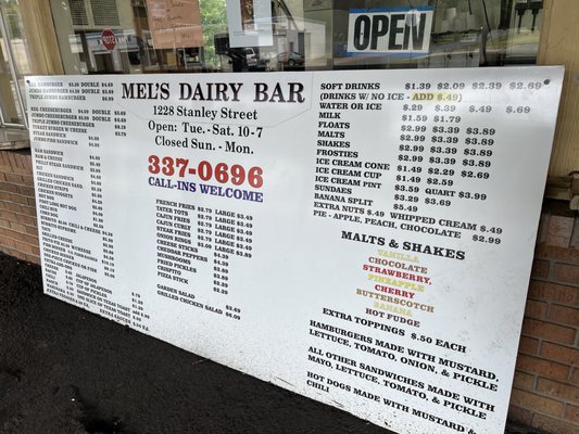 Menu photo 1 Mel's Dairy Bar Malvern, AR Menu photo 1 Mel's Dairy Bar Malvern, AR