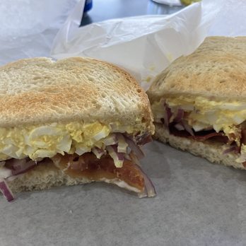 Sandwich Plus - Toasted egg sandwich. This is a regular. A large is just double this - Sandwiches Near Me - Anaheim, California