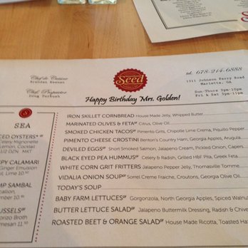 Seed Kitchen & Bar - Personalized menu - American Near Me - Marietta, Georgia Seed Kitchen & Bar - Personalized menu - American Near Me - Marietta, Georgia