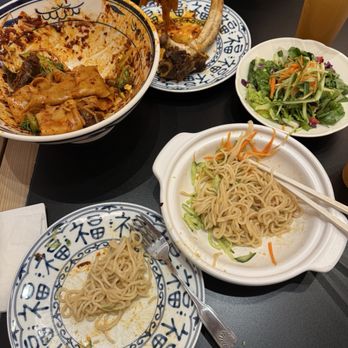 XIBEI Eatery - Beef Brisket Oil Splashed Hand-Pulled Noodles- Butter Garlic Noodles- C.Jasmine Green Tea- - Chinese Near Me - Santa Ana, California