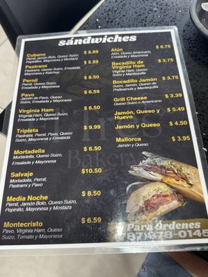 Menu photo 2 El Tres Bakery Arecibo, PR