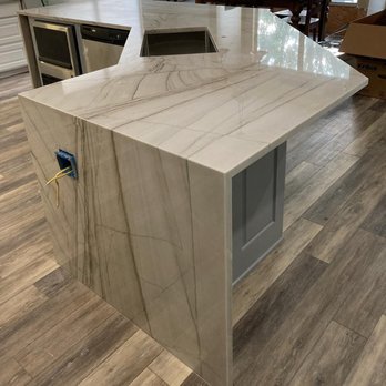 Archstone Artisans - Quartzite countertops with waterfall leg. - Countertop Installation Near Me - New Braunfels, Texas