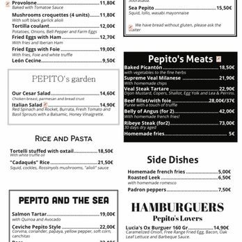 Pepito - English menu (February 2022) - Spanish Near Me - Barcelona, B Pepito - English menu (February 2022) - Spanish Near Me - Barcelona, B