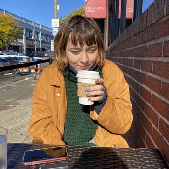 @Union - M. Enjoying a latte - Breakfast & Brunch Near Me - Allston, Massachusetts @Union - M. Enjoying a latte - Breakfast & Brunch Near Me - Allston, Massachusetts