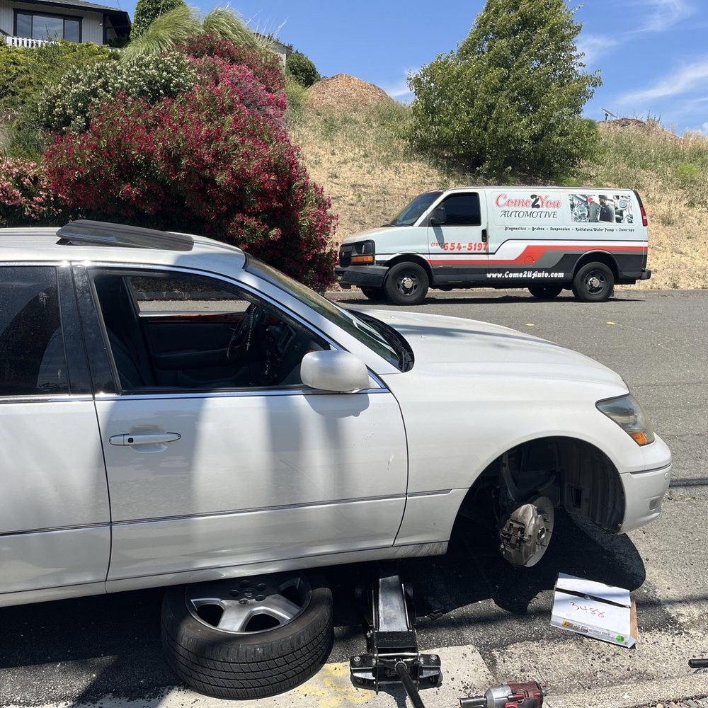 Come2u Automotive - Front Brake Rotor Replacement on a Lexus LS430 - Auto Repair Near Me Come2u Automotive - Front Brake Rotor Replacement on a Lexus LS430 - Auto Repair Near Me