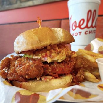 Joella's Hot Chicken - Indianapolis - a chicken sandwich and fries - Southern Near Me - Indianapolis, Indiana