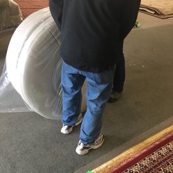 Macy's Furniture Clearance Center - They taped it up and loaded it